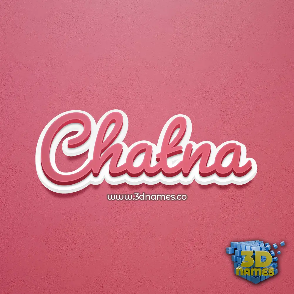 chatna in Red Scribble style - 3D name wallpaper