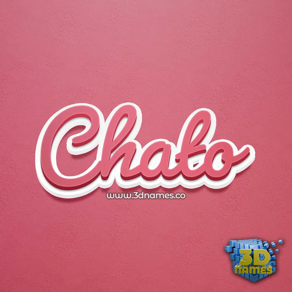 chato in Red Scribble style - 3D name wallpaper