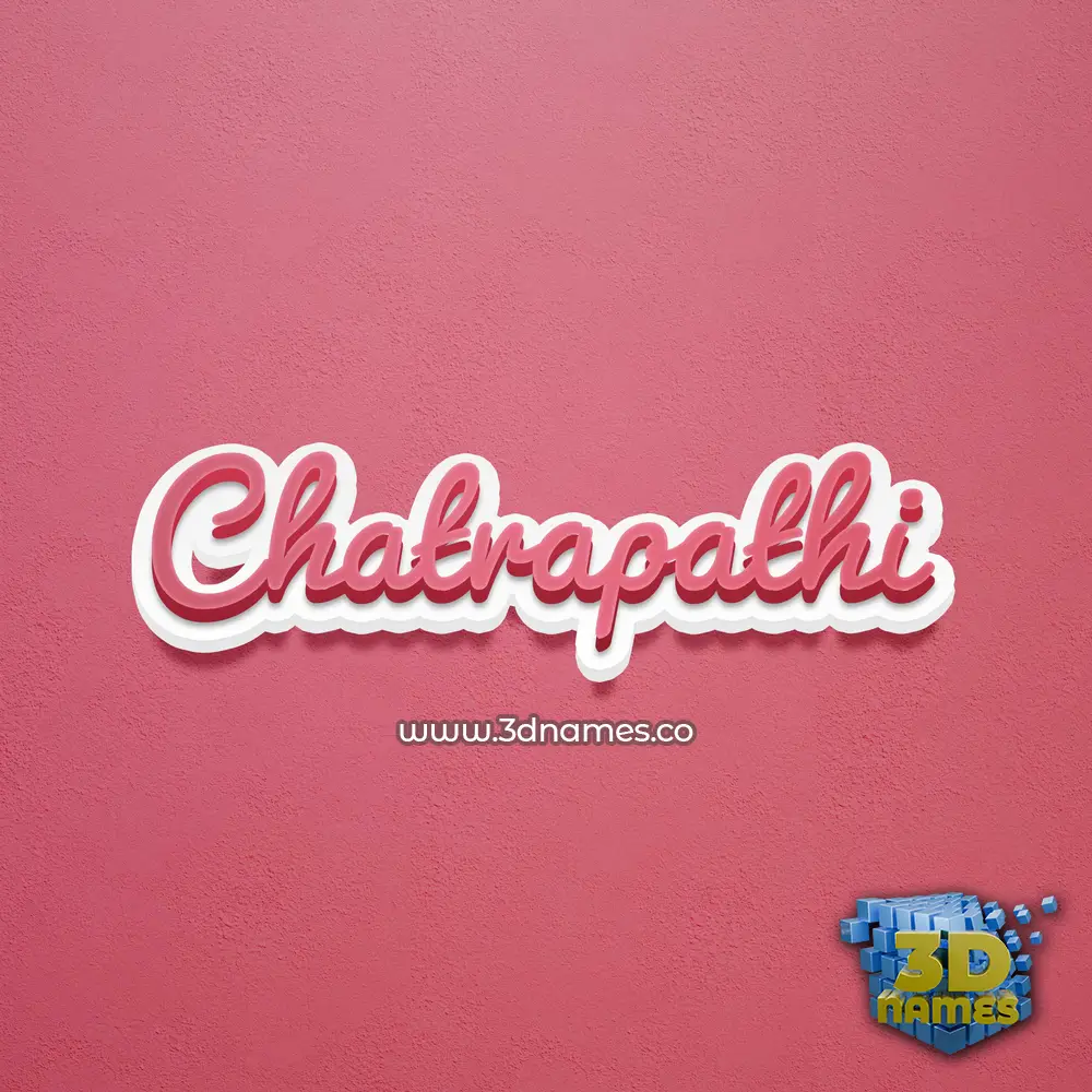 chatrapathi in Red Scribble style - 3D name wallpaper