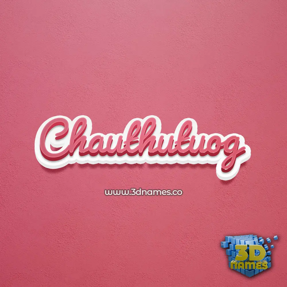 chauthutuog in Red Scribble style - 3D name wallpaper
