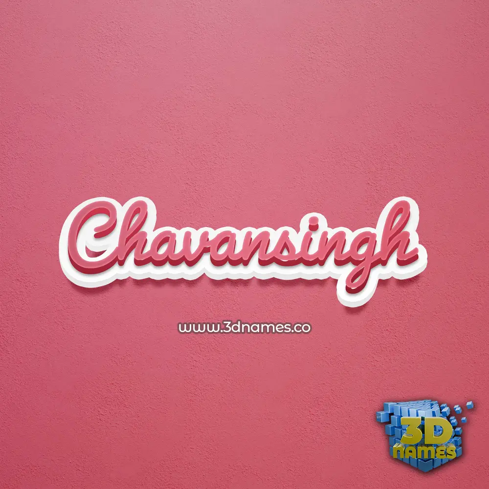 chavansingh in Red Scribble style - 3D name wallpaper