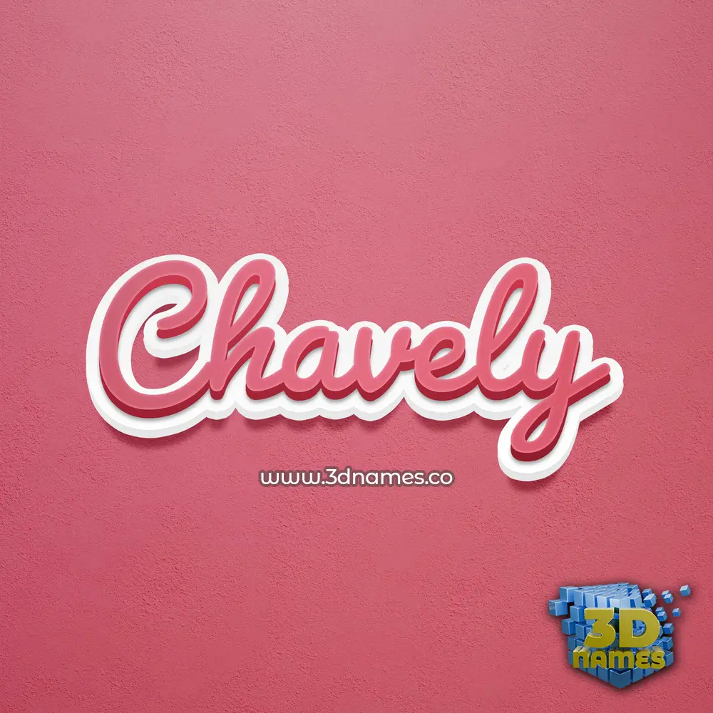 chavely in Red Scribble style - 3D name wallpaper