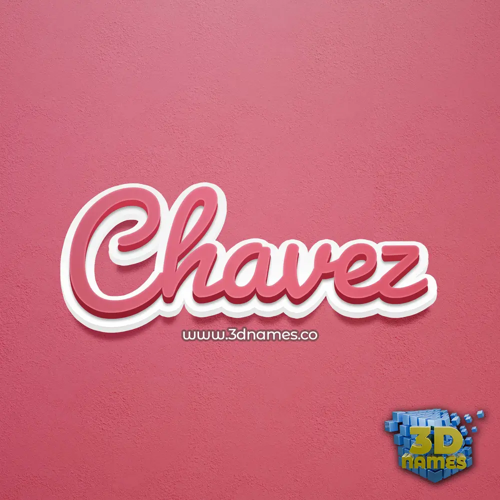 chavez in Red Scribble style - 3D name wallpaper