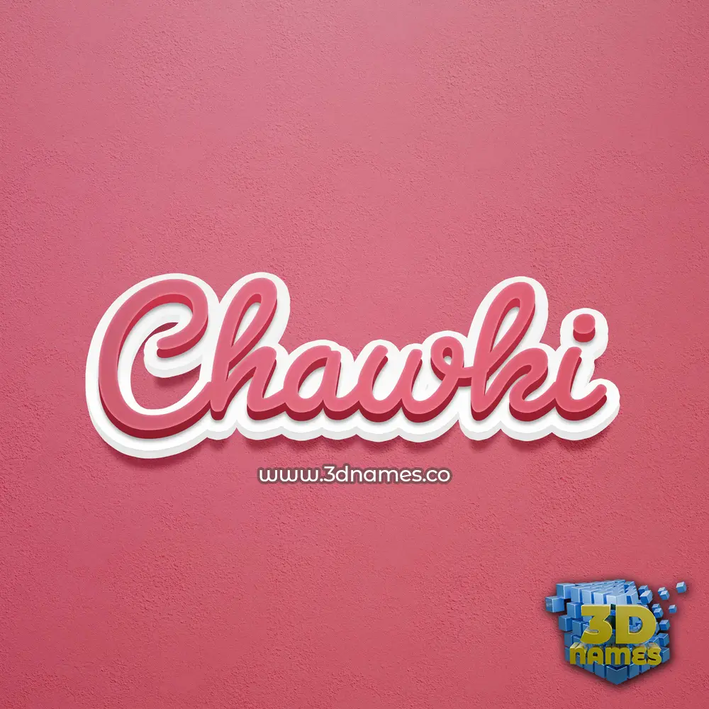 chawki in Red Scribble style - 3D name wallpaper