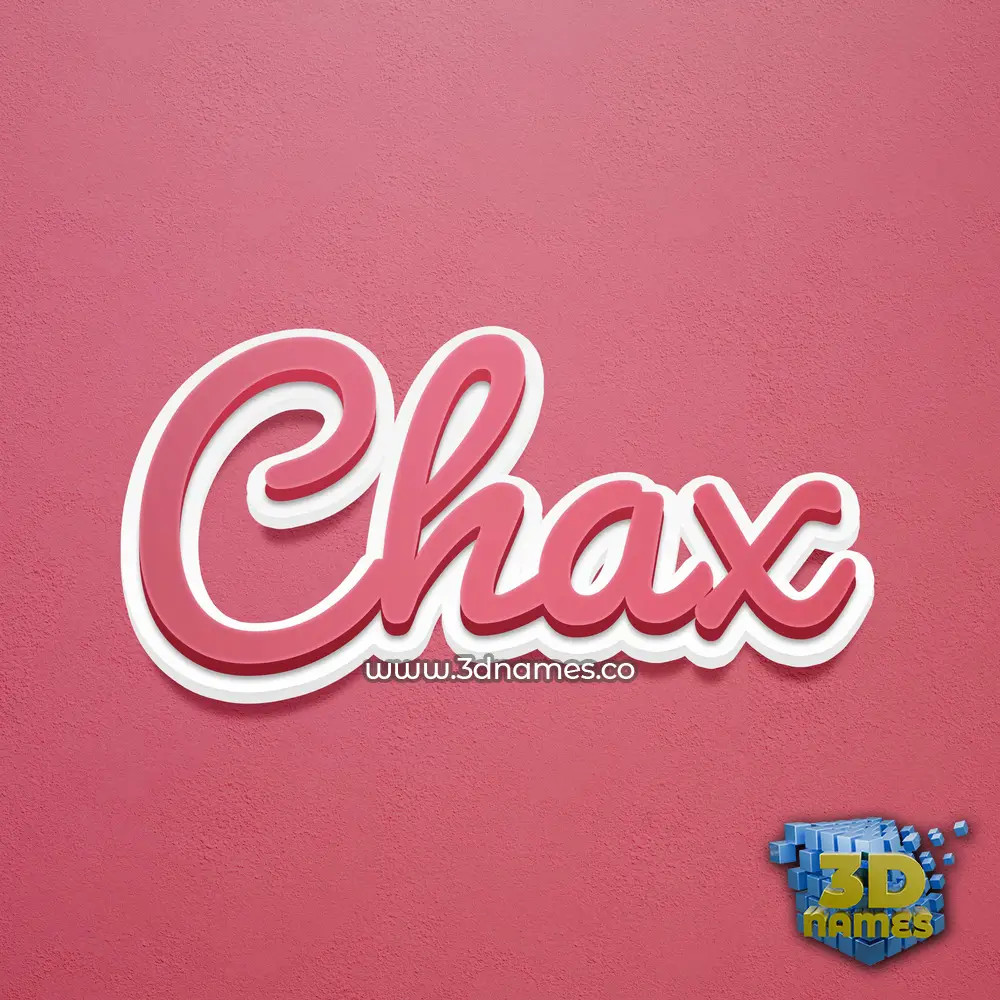 chax in Red Scribble style - 3D name wallpaper