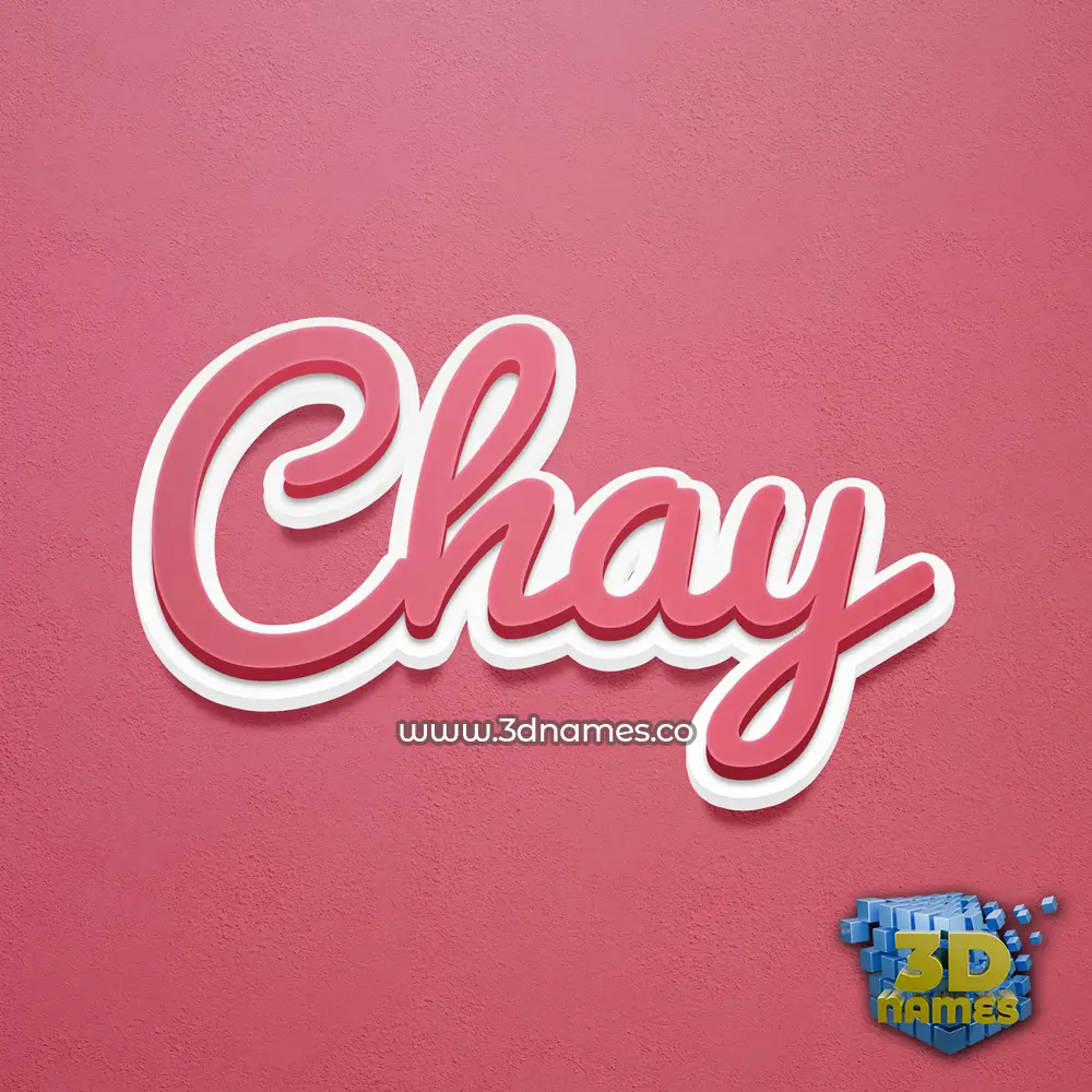 chay in Red Scribble style - 3D name wallpaper