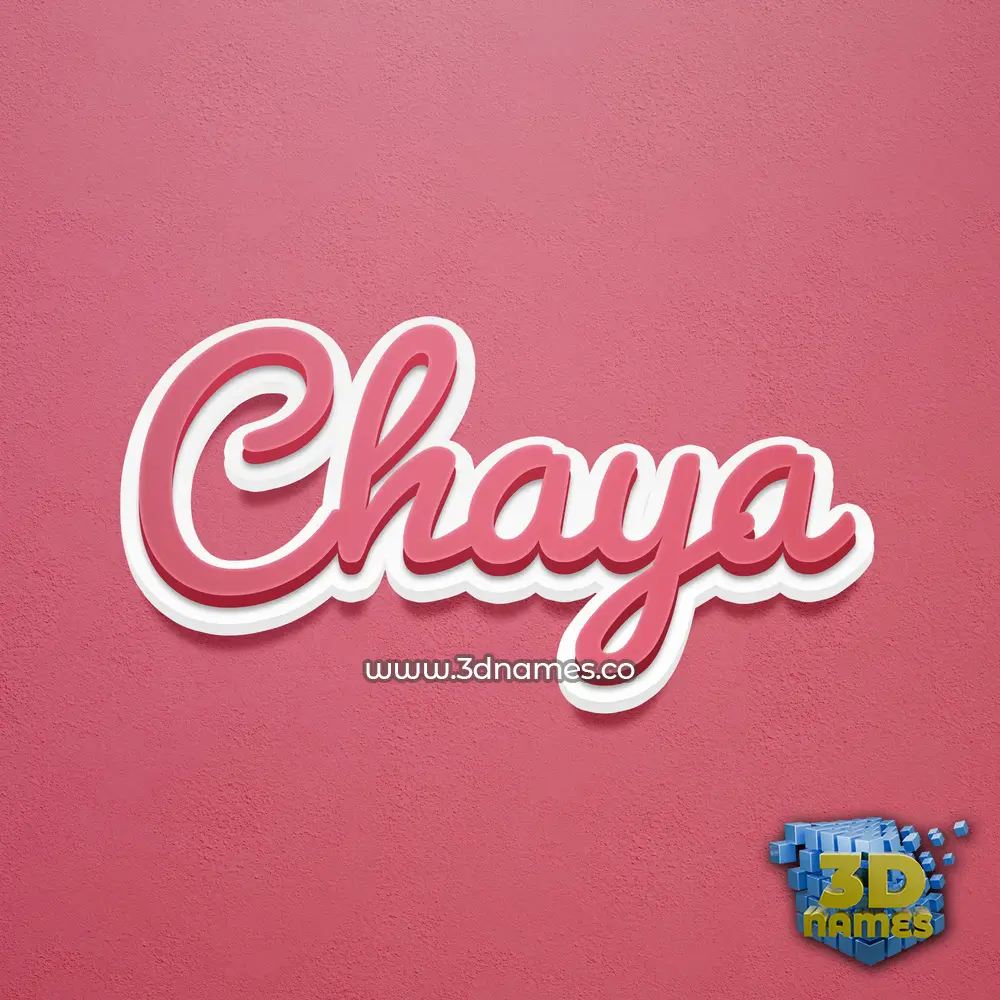 chaya in Red Scribble style - 3D name wallpaper