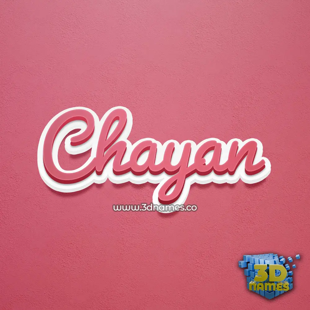 chayan in Red Scribble style - 3D name wallpaper