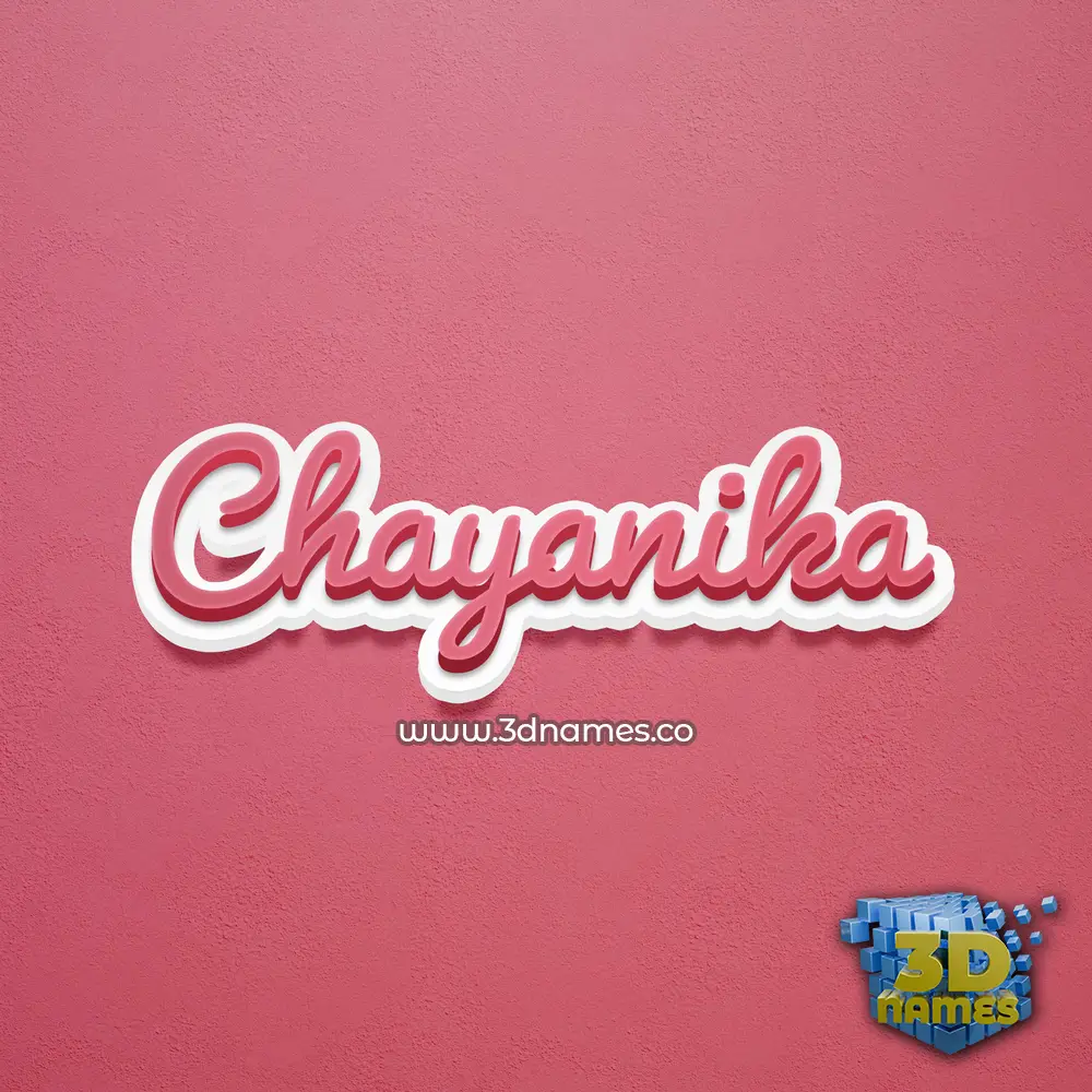 chayanika in Red Scribble style - 3D name wallpaper