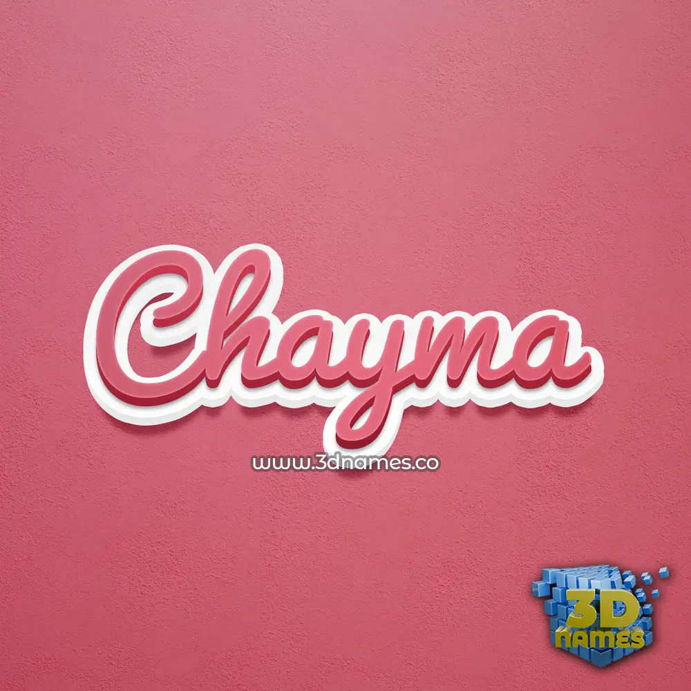chayma in Red Scribble style - 3D name wallpaper