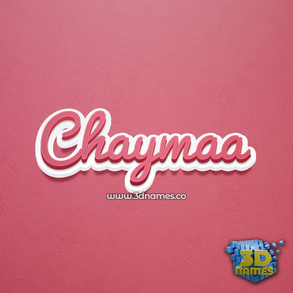 chaymaa in Red Scribble style - 3D name wallpaper