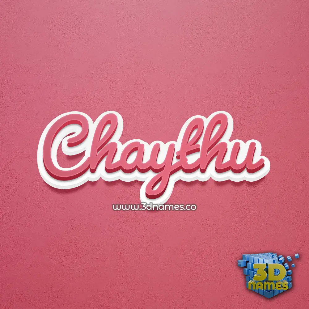 chaythu in Red Scribble style - 3D name wallpaper