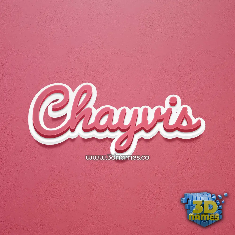 chayvis in Red Scribble style - 3D name wallpaper