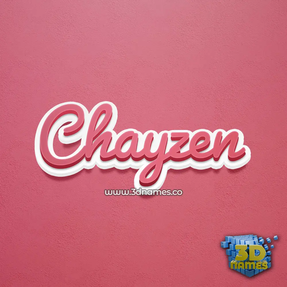 chayzen in Red Scribble style - 3D name wallpaper