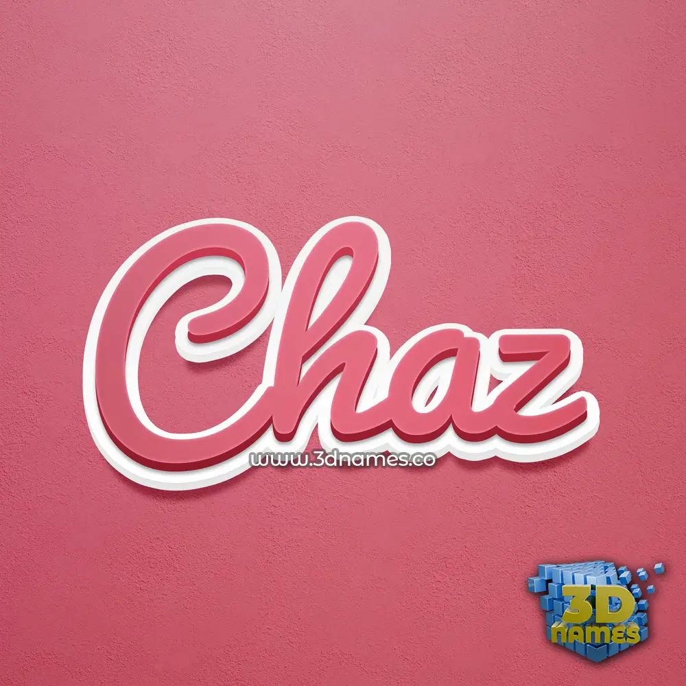 chaz in Red Scribble style - 3D name wallpaper