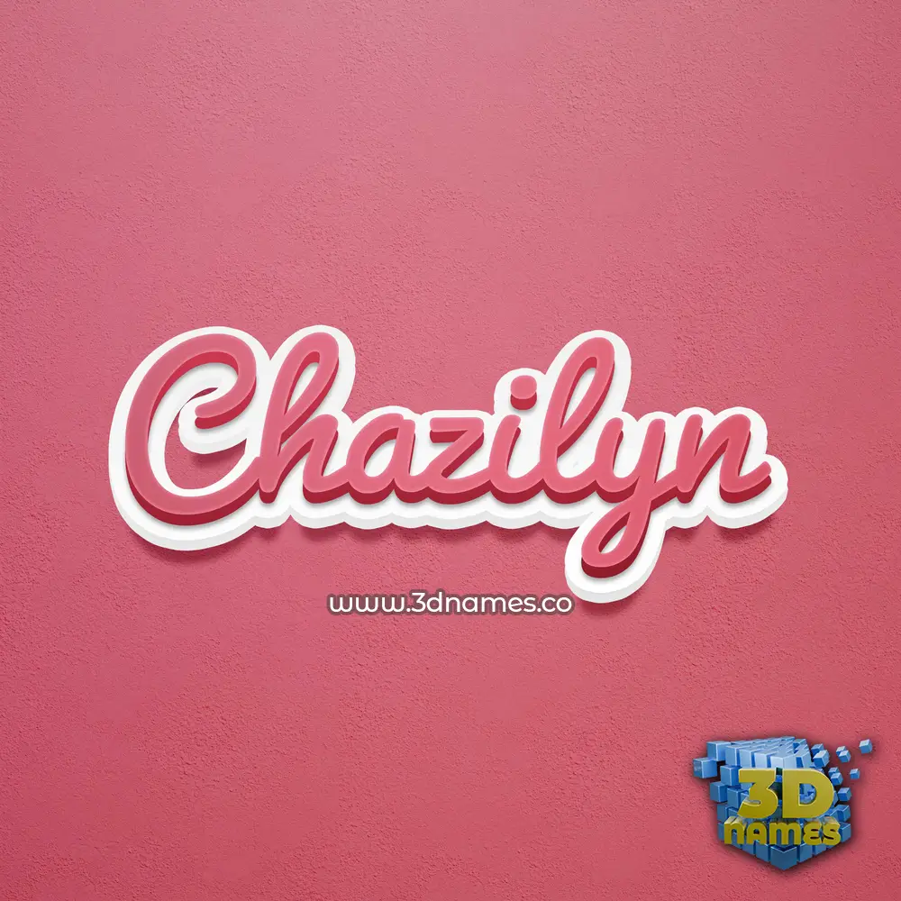 chazilyn in Red Scribble style - 3D name wallpaper