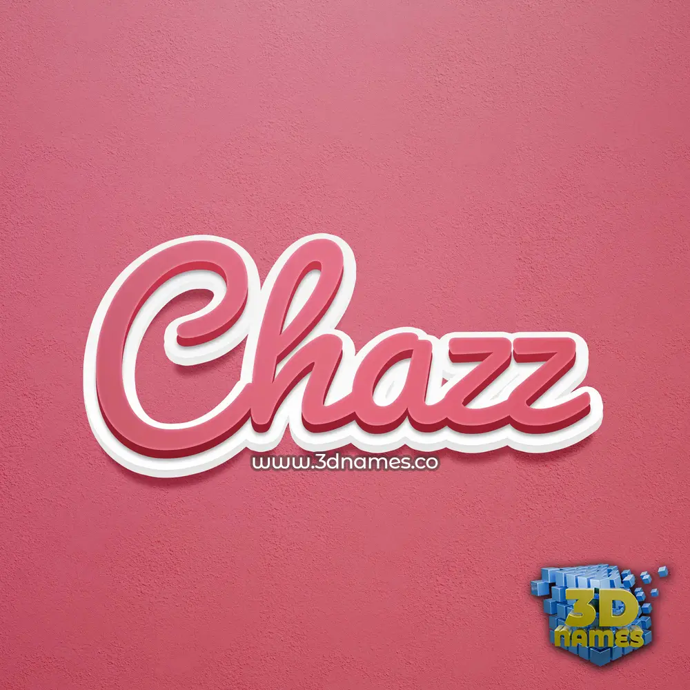 chazz in Red Scribble style - 3D name wallpaper