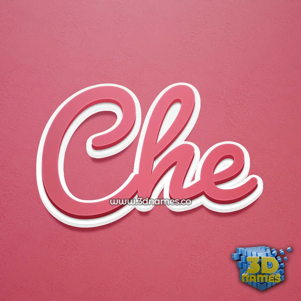 che in Red Scribble style - 3D name wallpaper