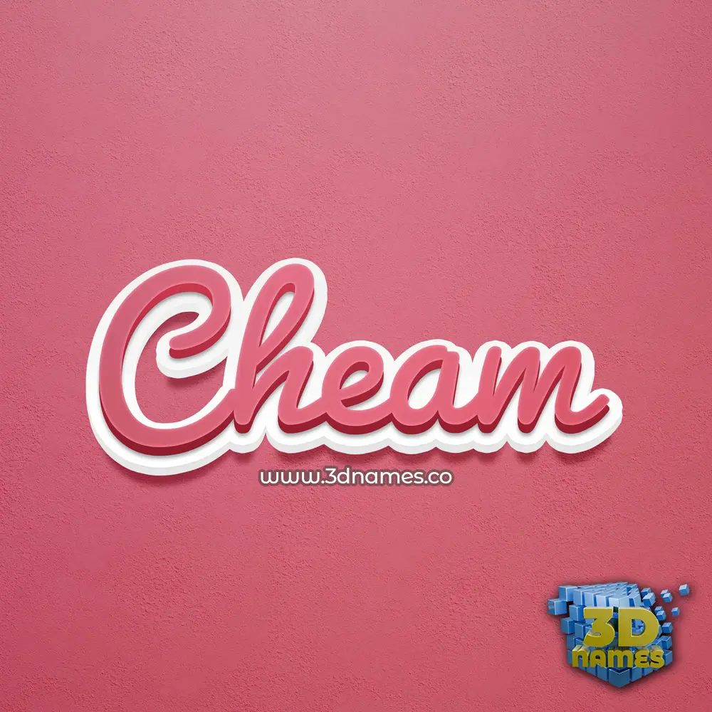 cheam in Red Scribble style - 3D name wallpaper