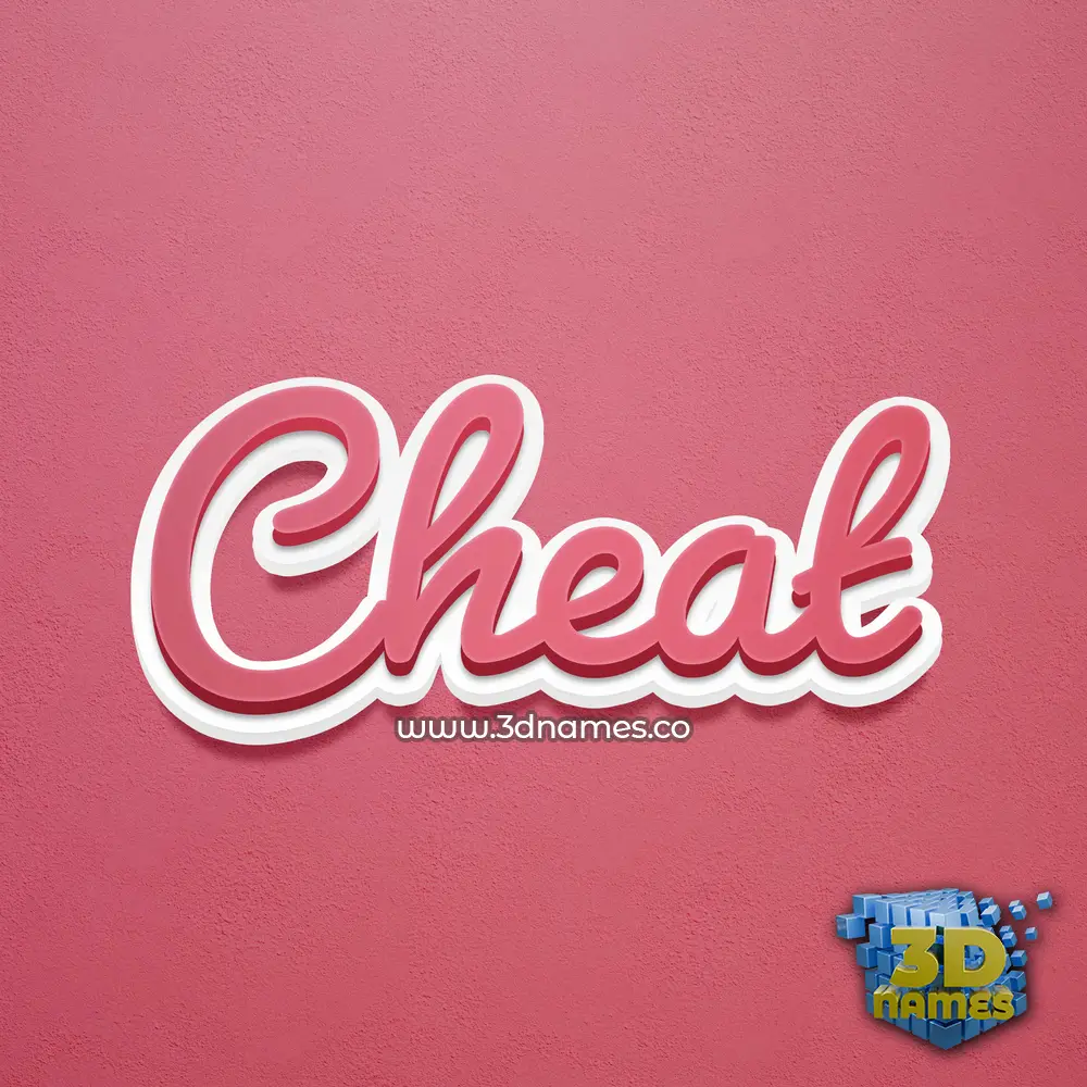 cheat in Red Scribble style - 3D name wallpaper