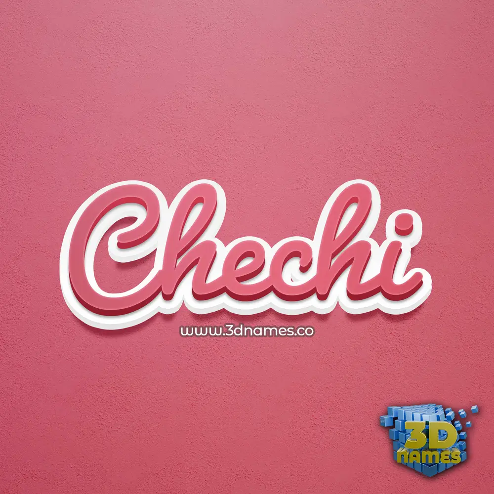 chechi in Red Scribble style - 3D name wallpaper