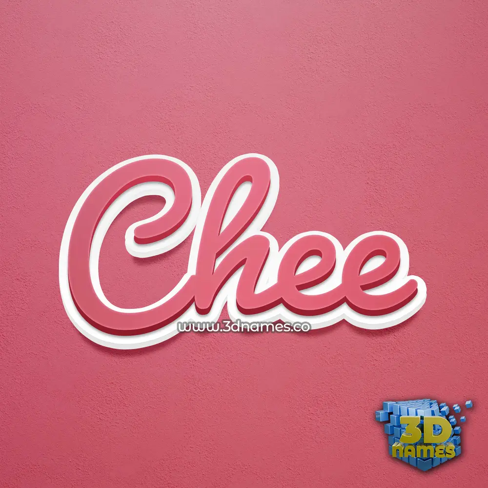 chee in Red Scribble style - 3D name wallpaper