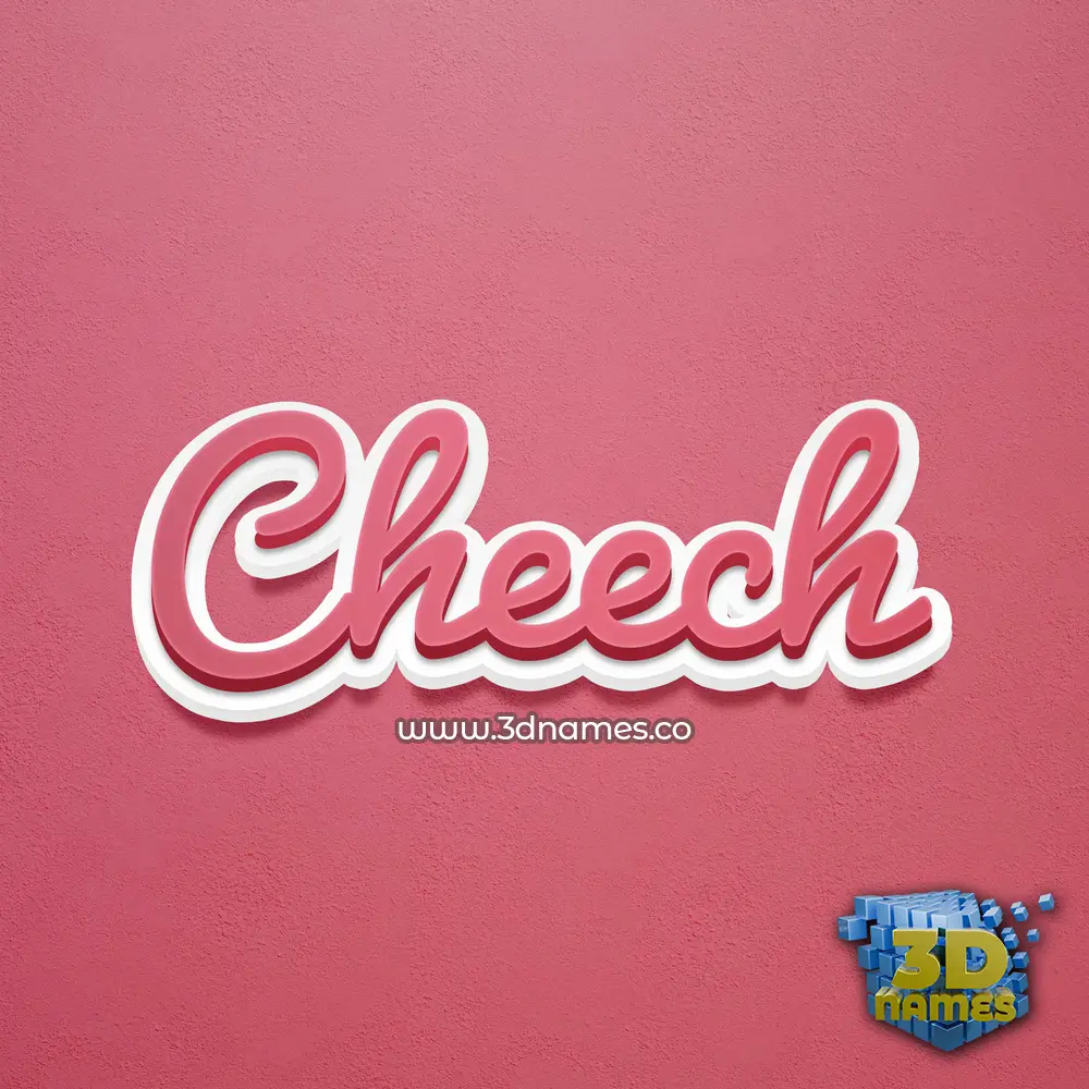cheech in Red Scribble style - 3D name wallpaper