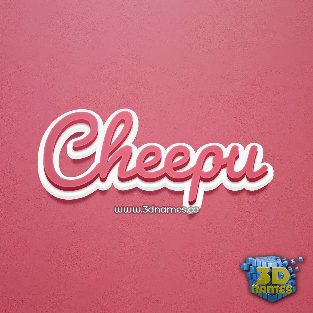 cheepu in Red Scribble style - 3D name wallpaper