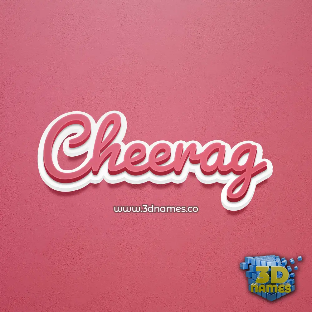 cheerag in Red Scribble style - 3D name wallpaper