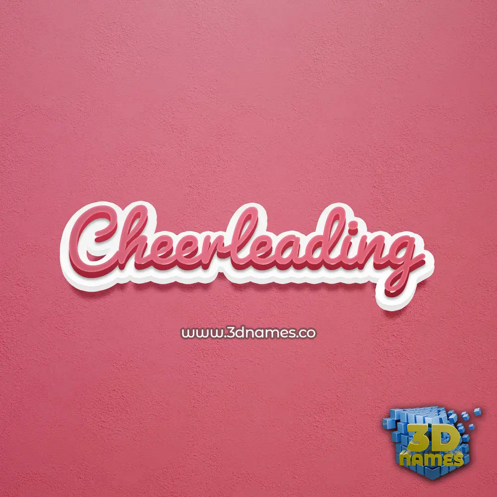 cheerleading in Red Scribble style - 3D name wallpaper