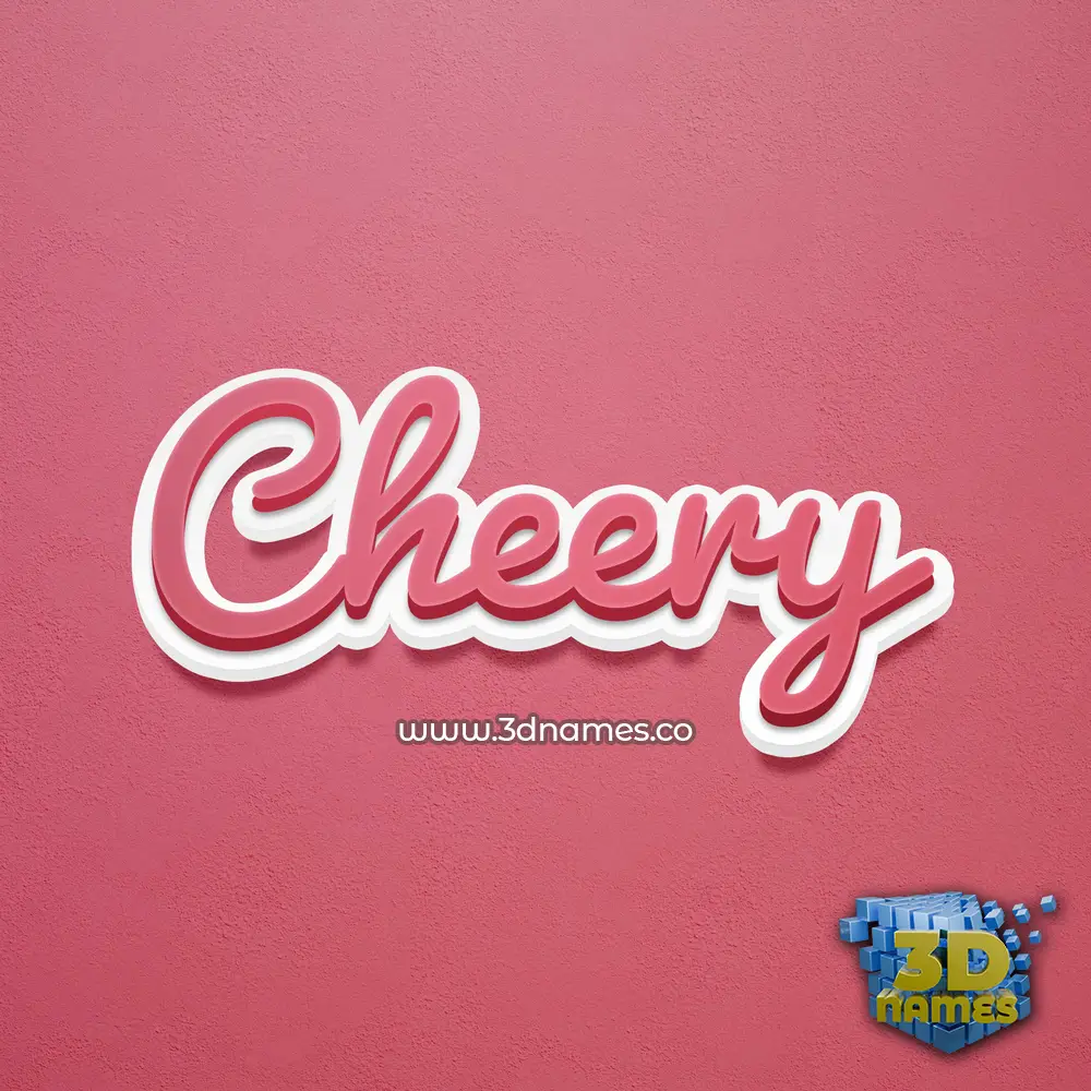 cheery in Red Scribble style - 3D name wallpaper
