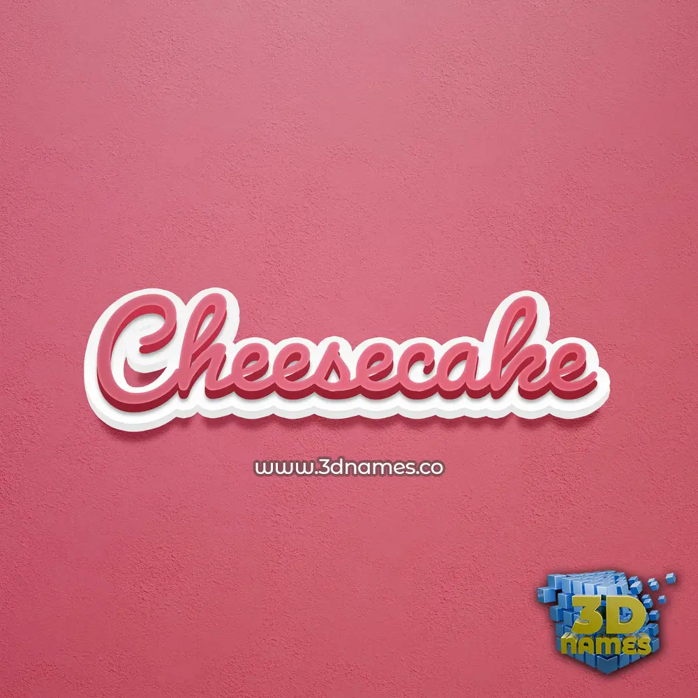 cheesecake in Red Scribble style - 3D name wallpaper