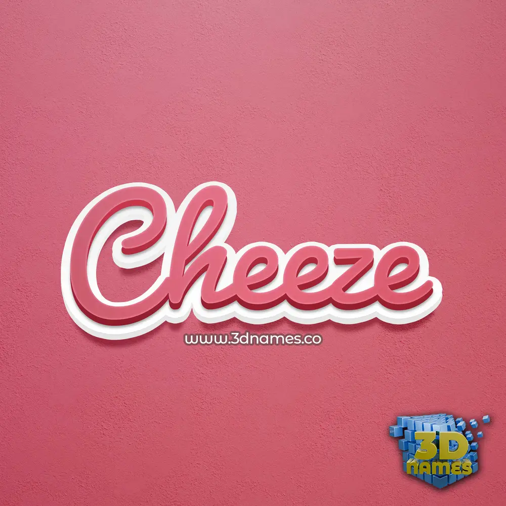 cheeze in Red Scribble style - 3D name wallpaper