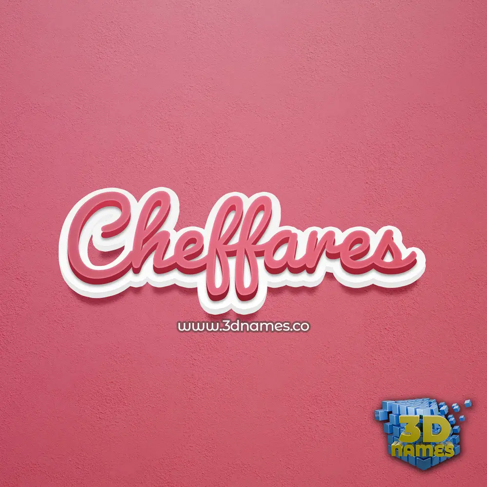 cheffares in Red Scribble style - 3D name wallpaper