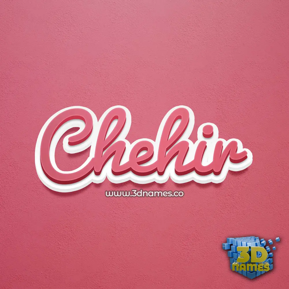 chehir in Red Scribble style - 3D name wallpaper