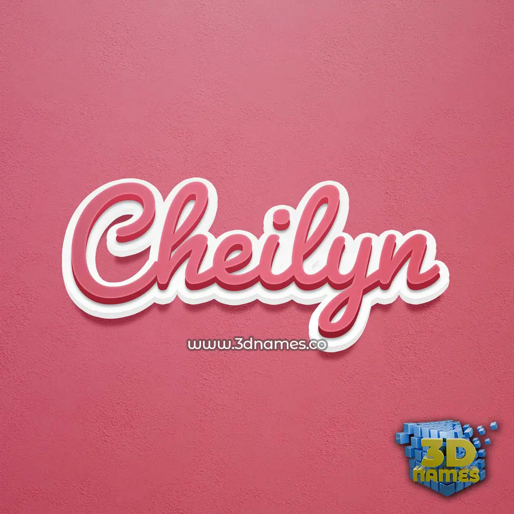 cheilyn in Red Scribble style - 3D name wallpaper