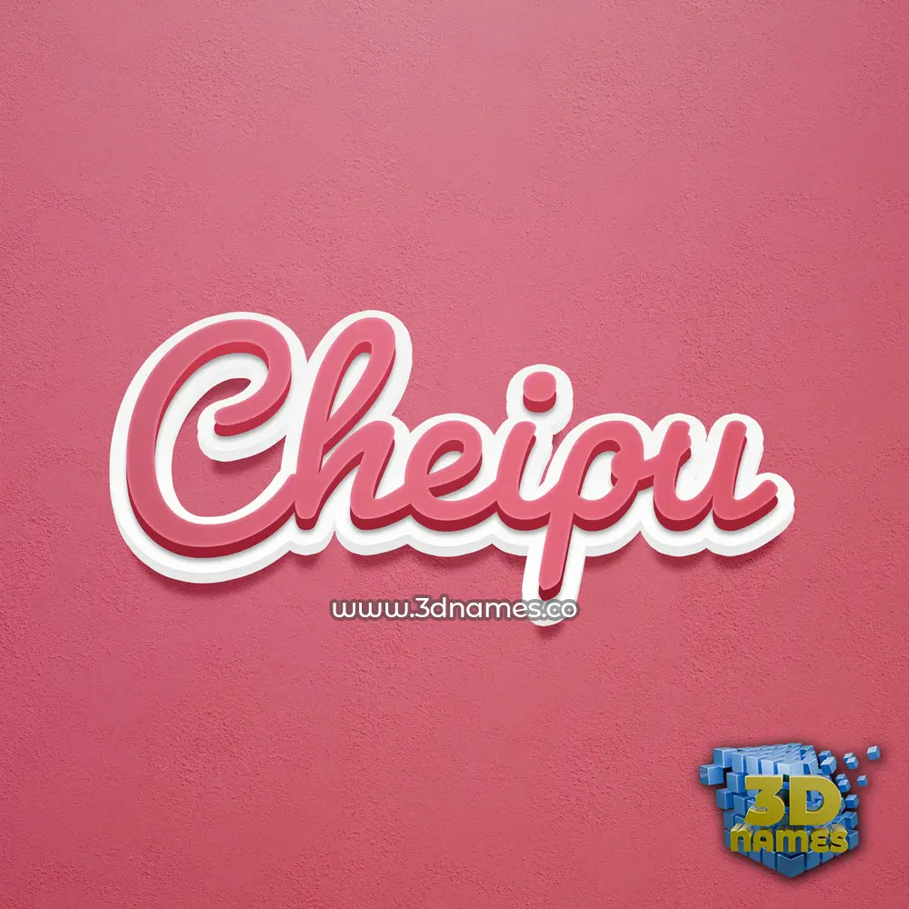 cheipu in Red Scribble style - 3D name wallpaper