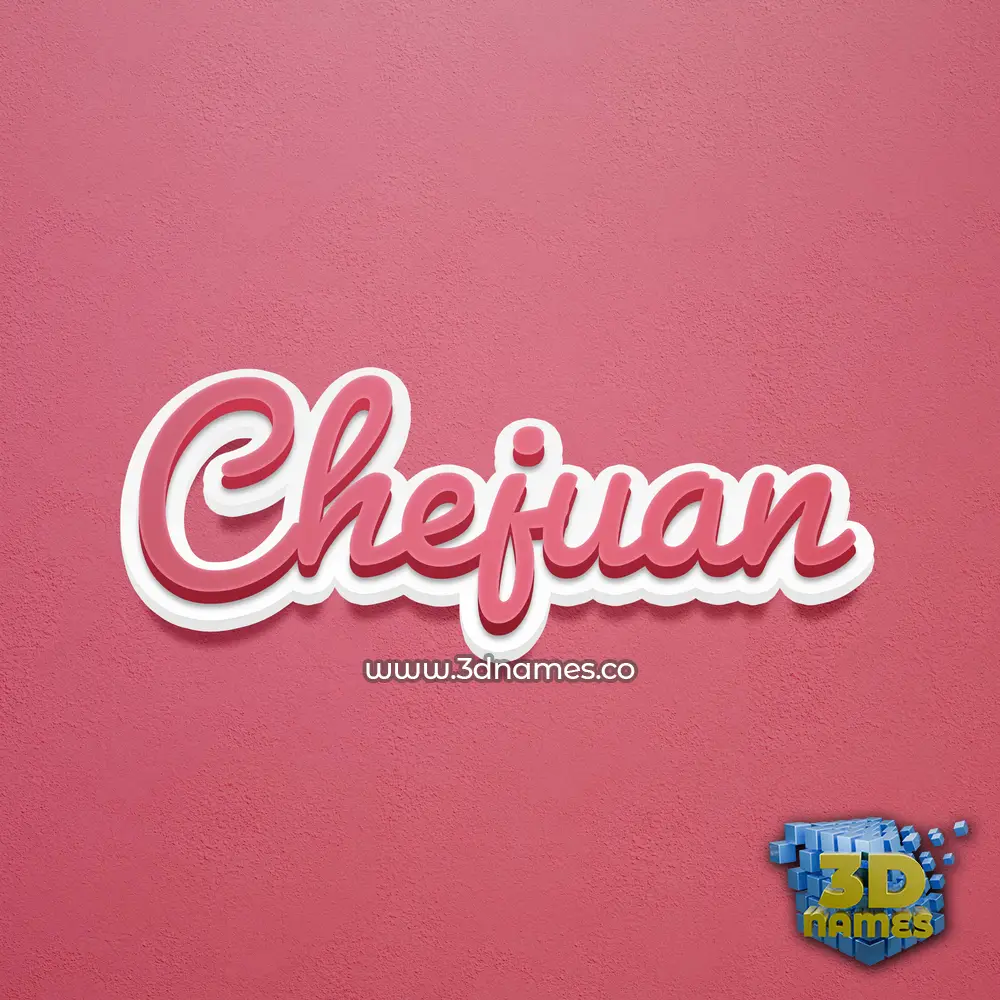 chejuan in Red Scribble style - 3D name wallpaper