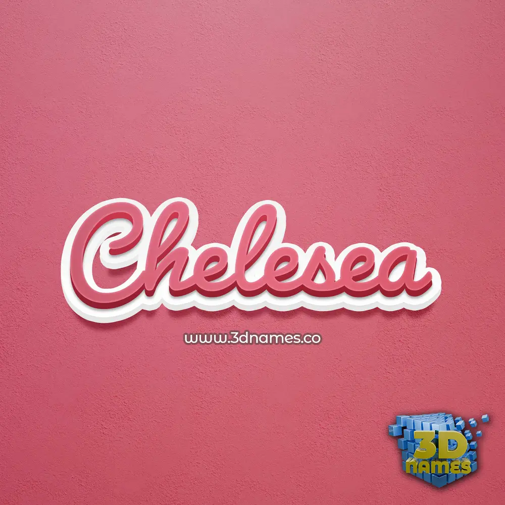chelesea in Red Scribble style - 3D name wallpaper
