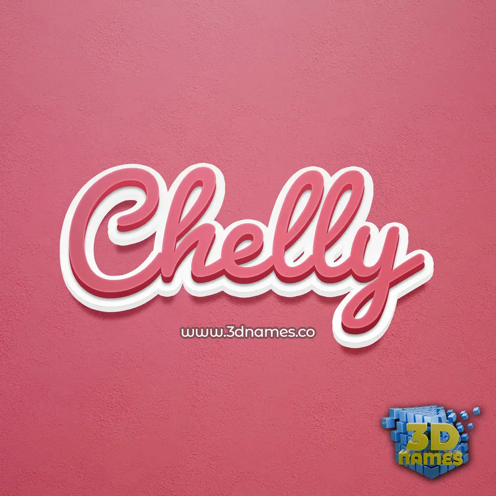 chelly in Red Scribble style - 3D name wallpaper