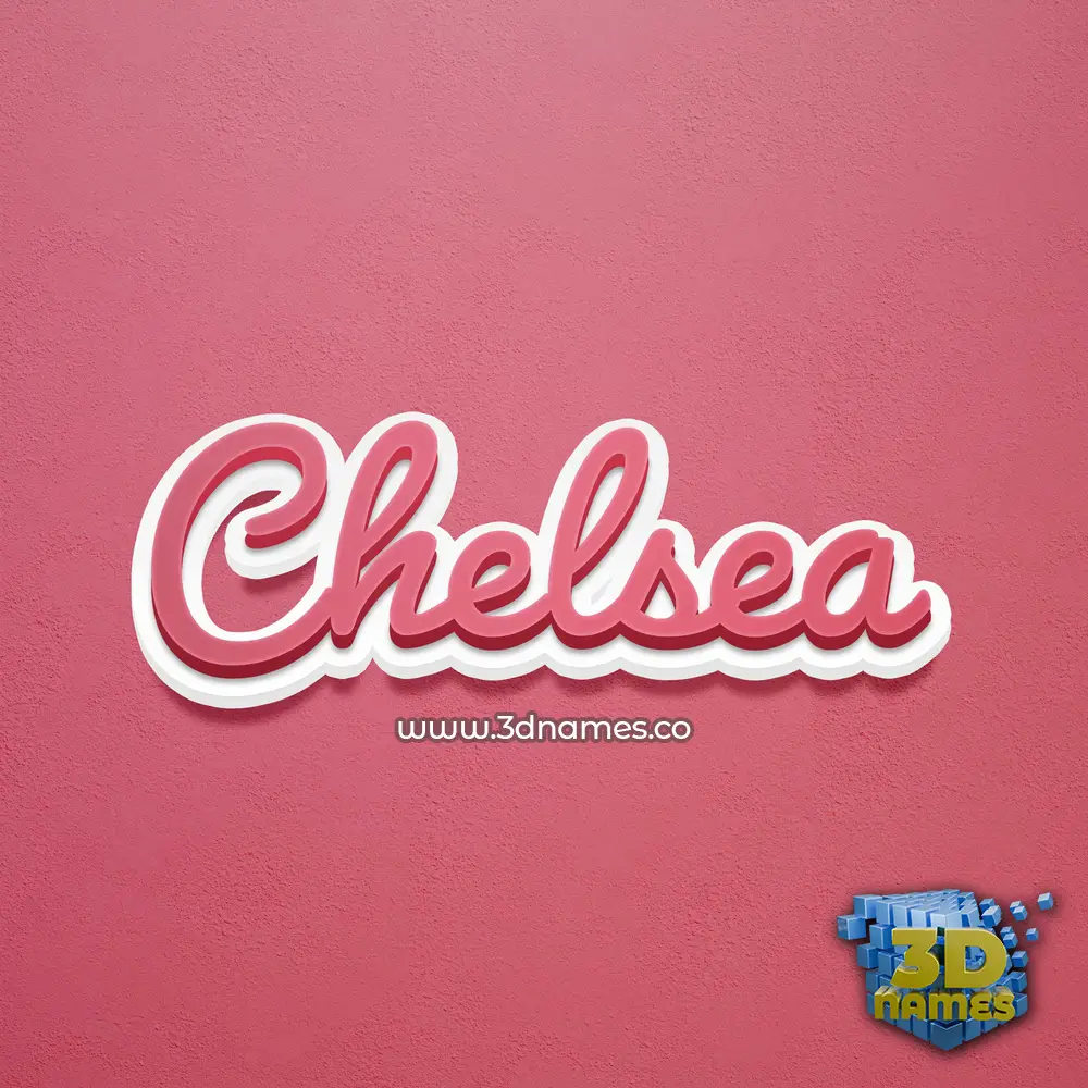 chelsea in Red Scribble style - 3D name wallpaper