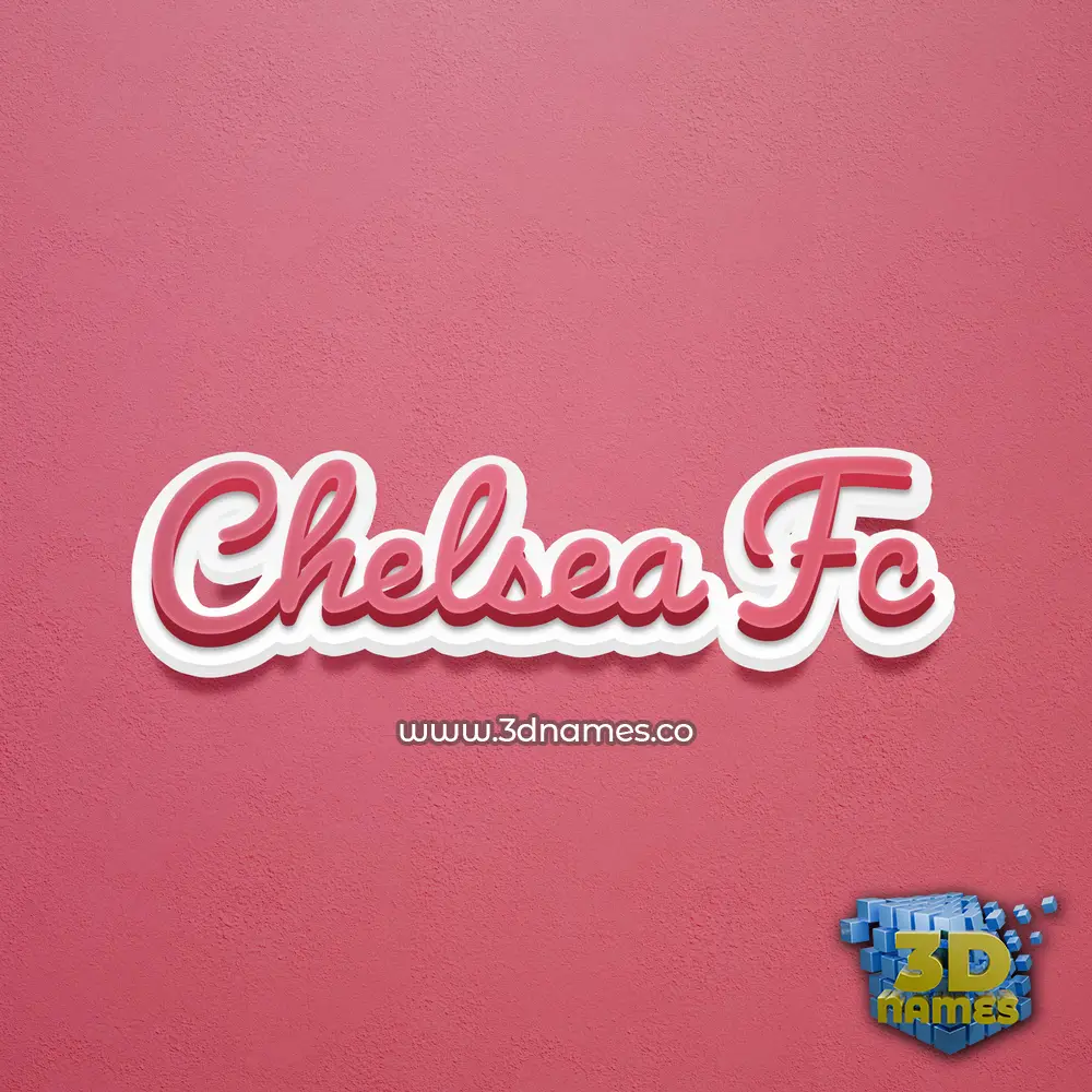 chelsea fc in Red Scribble style - 3D name wallpaper