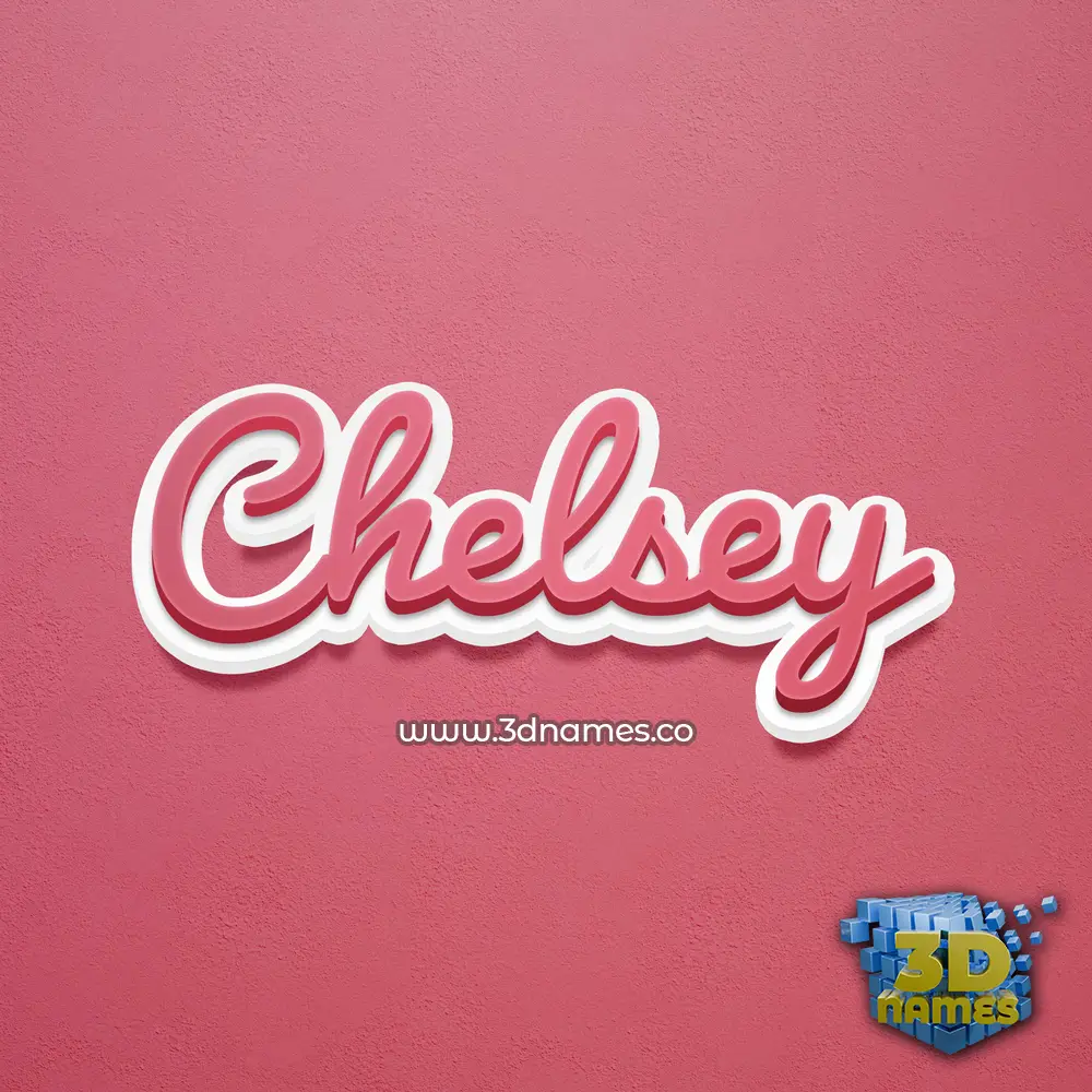 chelsey in Red Scribble style - 3D name wallpaper