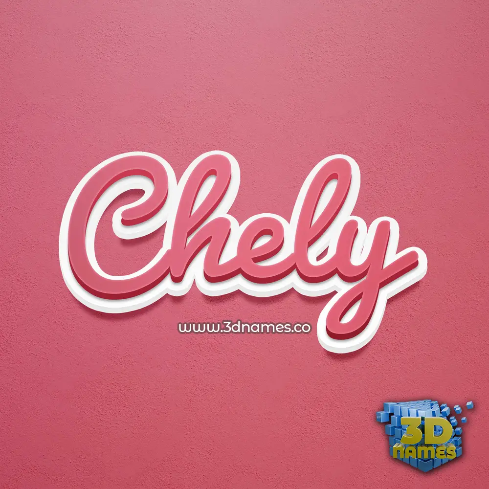 chely in Red Scribble style - 3D name wallpaper