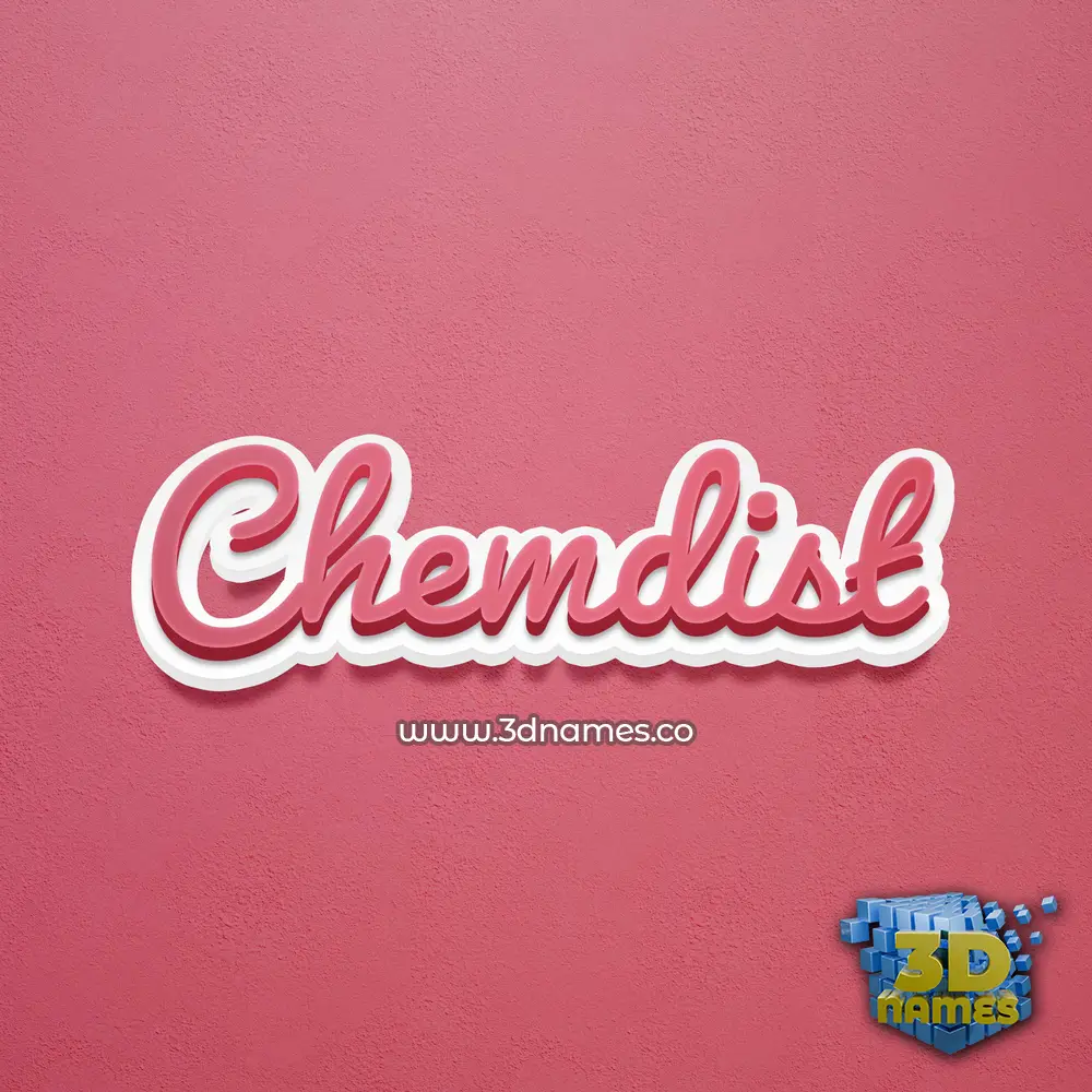 chemdist in Red Scribble style - 3D name wallpaper