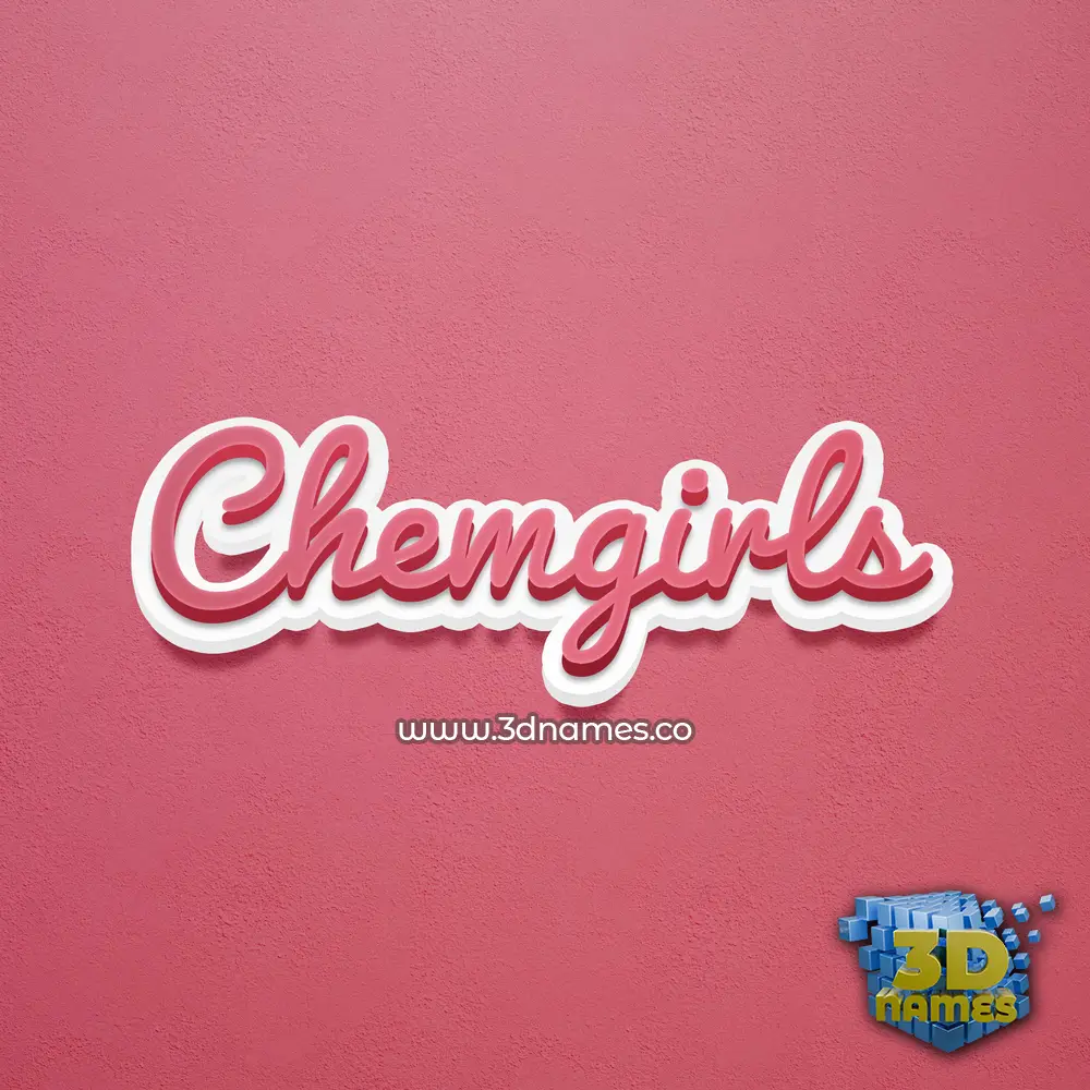 chemgirls in Red Scribble style - 3D name wallpaper