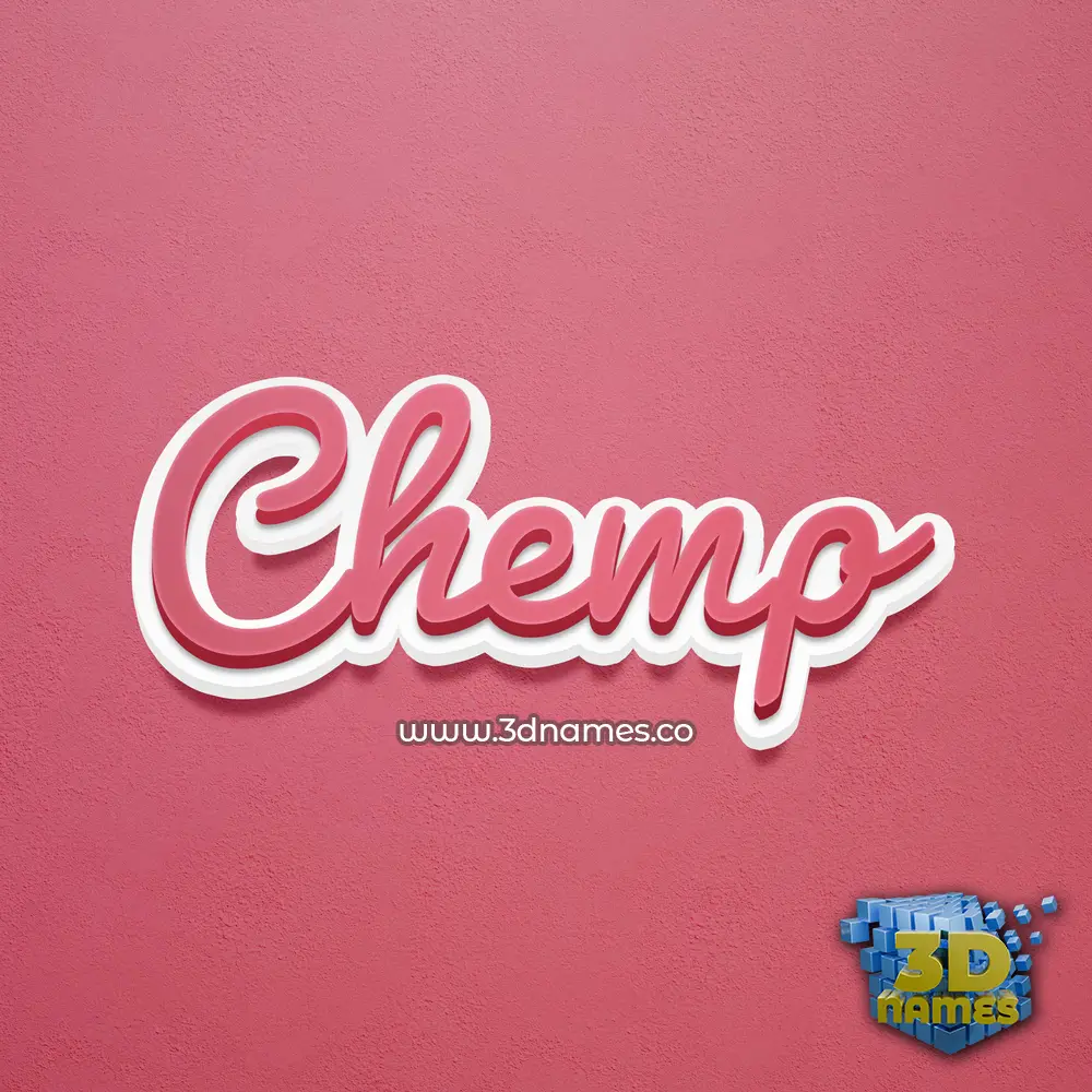 chemp in Red Scribble style - 3D name wallpaper