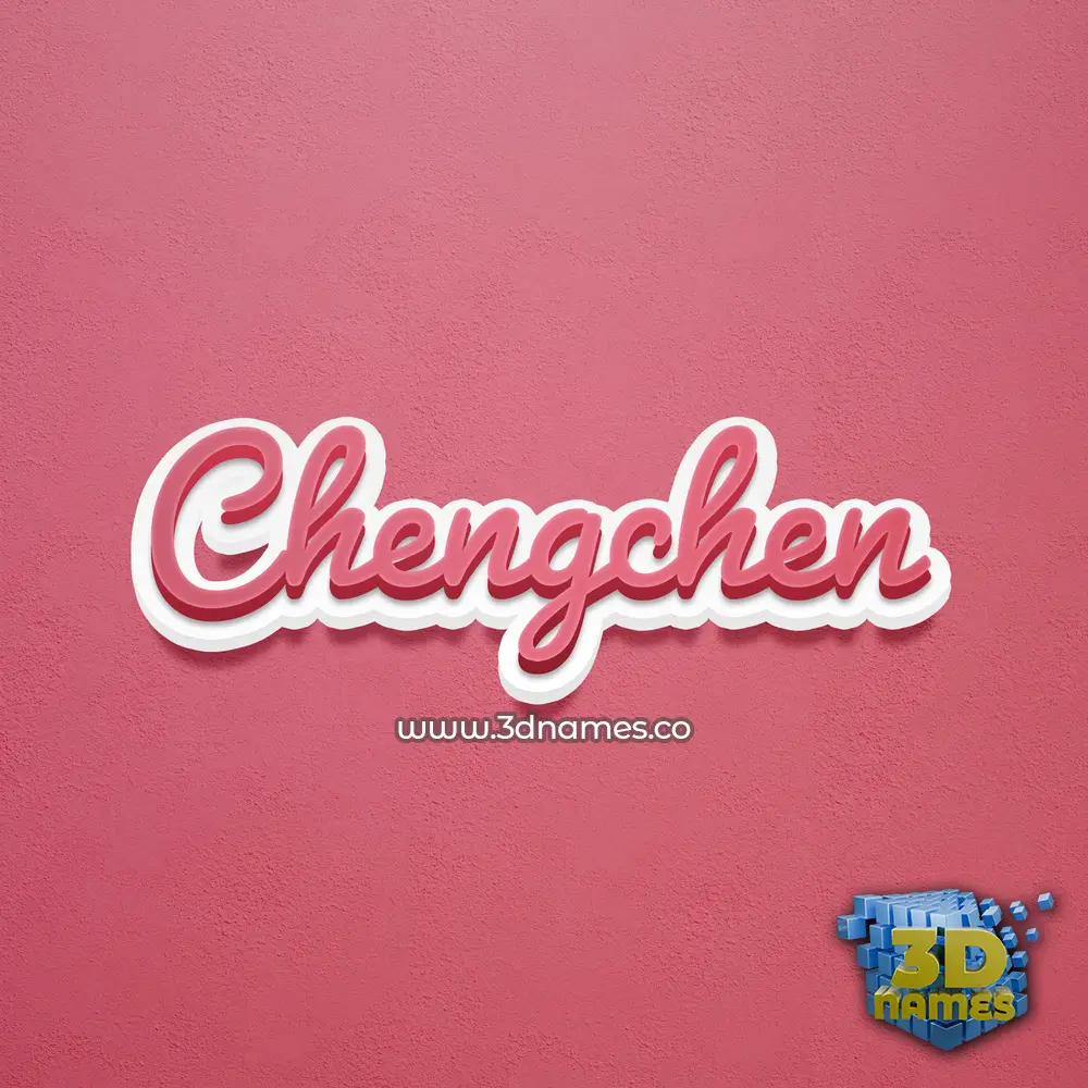 chengchen in Red Scribble style - 3D name wallpaper
