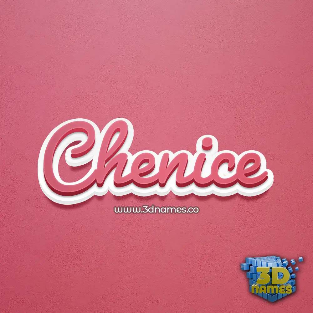 chenice in Red Scribble style - 3D name wallpaper