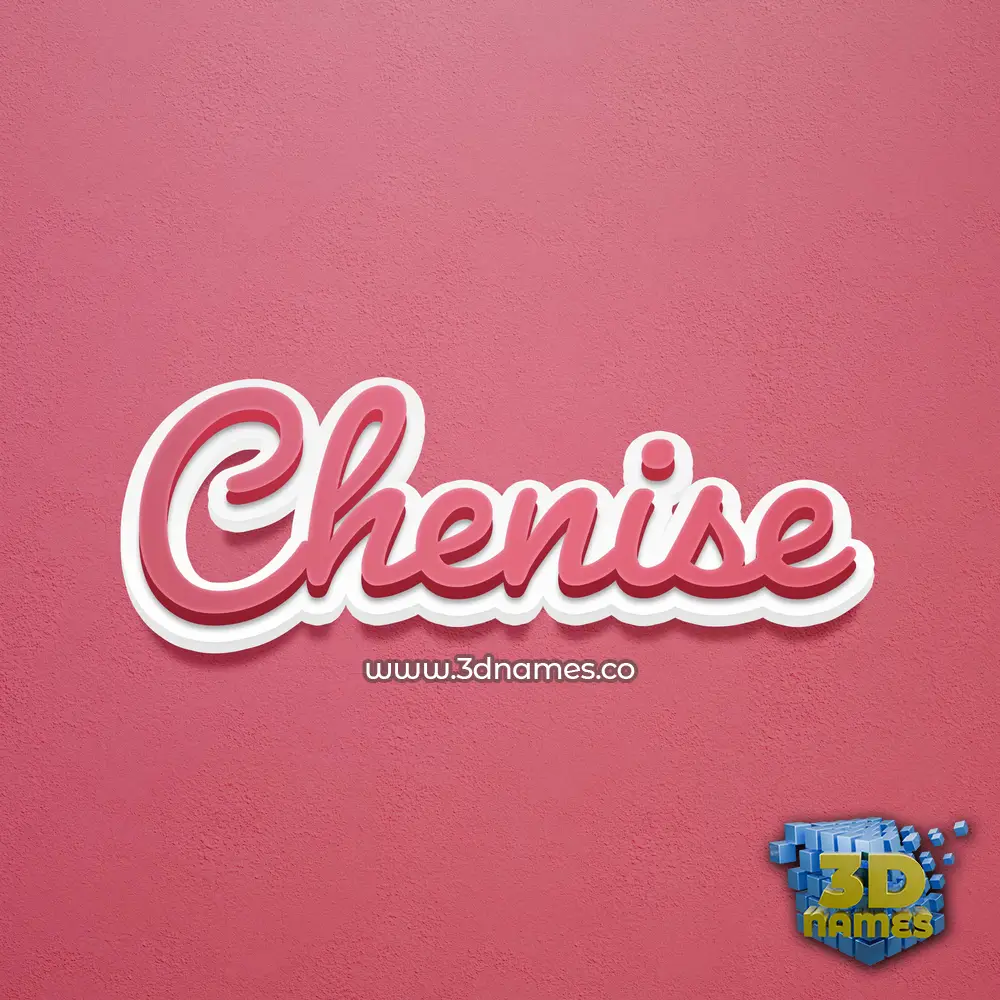 chenise in Red Scribble style - 3D name wallpaper